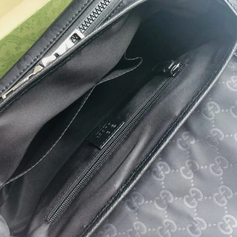 Replica bags lv Measureme Gucci GG Guccissima Black Nylon Small Messenger Bag 510335