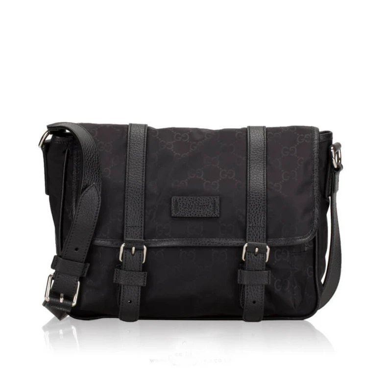 Measureme Gucci GG Guccissima Black Nylon Small Messenger Bag 510335