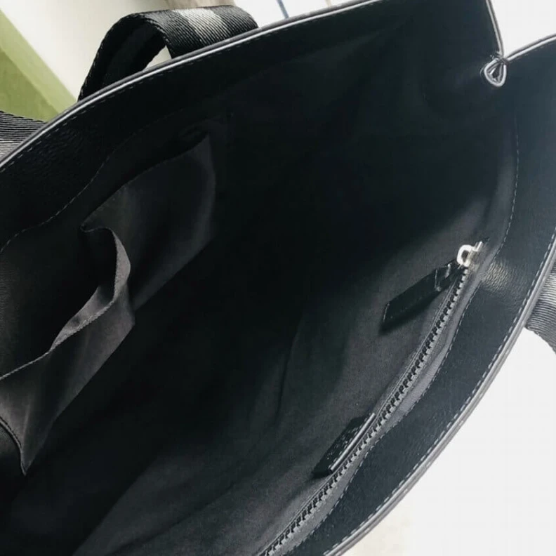 Replica bag Front lea Gucci GG Guccissima Black Nylon Tall Tote Bag