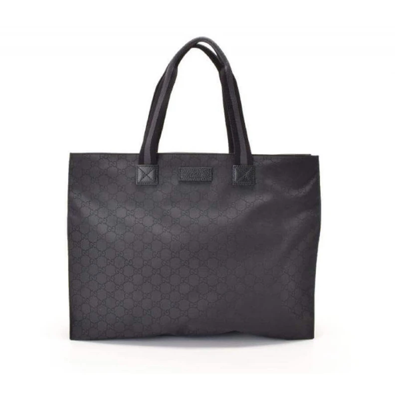 Original Gucci GG Guccissima Black Nylon Tote Bag 449176