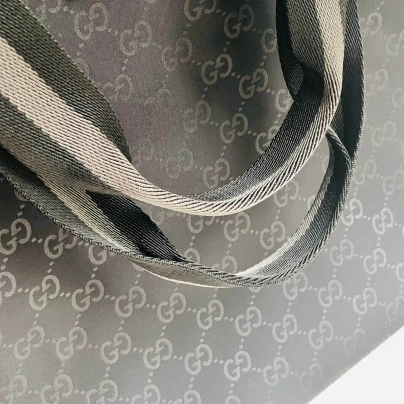 Replica bags lv Original Gucci GG Guccissima Black Nylon Tote Bag 449176