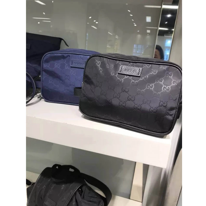 Replica bags lv Zip Aroun Gucci GG Guccissima Nylon Toiletry Bag