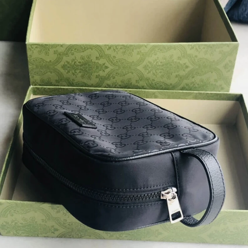 Replica bags lv Zip Aroun Gucci GG Guccissima Nylon Toiletry Bag