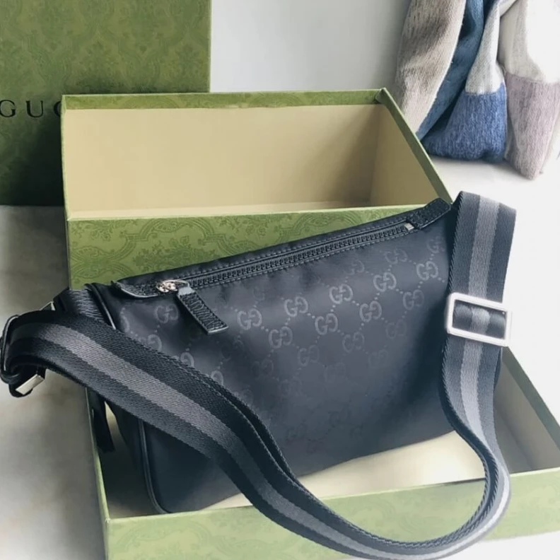 Louis vuitton locations 27 x 13 x Gucci GG Guccissima Nylon Waist Crossbody Bag