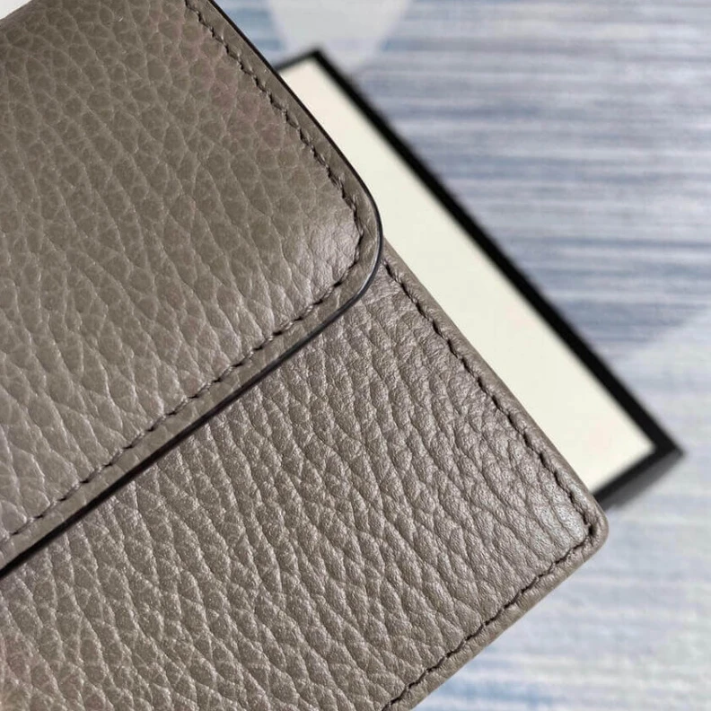 Kitlife Flap Clos Gucci GG Interlocking Wallet On Chain Grey