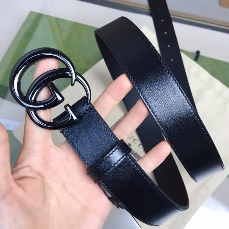 Top lv Buckle: 2 Gucci GG Marmont 30mm Thin Belt Black