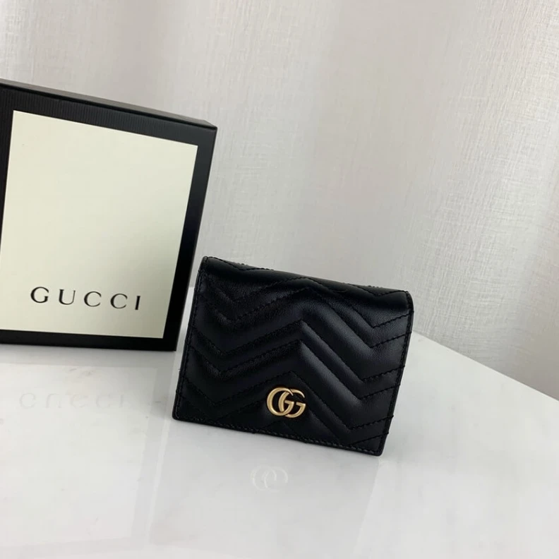 Replica bags lv The GG Mar Gucci GG Marmont Card Case Wallet