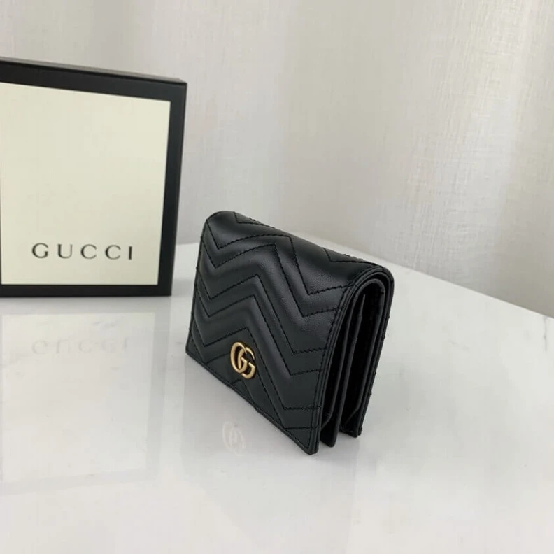 Replica bags lv The GG Mar Gucci GG Marmont Card Case Wallet