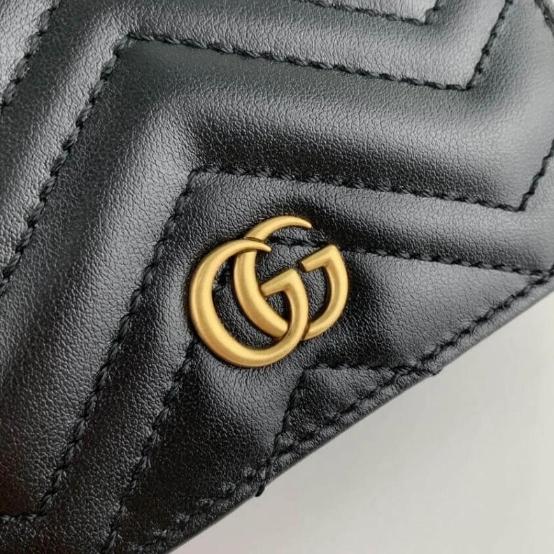 Replica bags lv The GG Mar Gucci GG Marmont Card Case Wallet