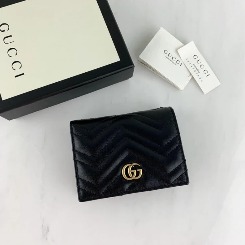 Replica bags lv The GG Mar Gucci GG Marmont Card Case Wallet