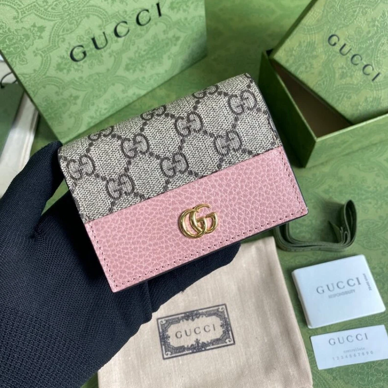 Top lv Snap clos Gucci GG Marmont Card Case Wallet