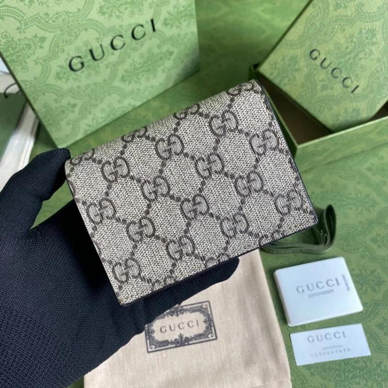 Top lv Snap clos Gucci GG Marmont Card Case Wallet