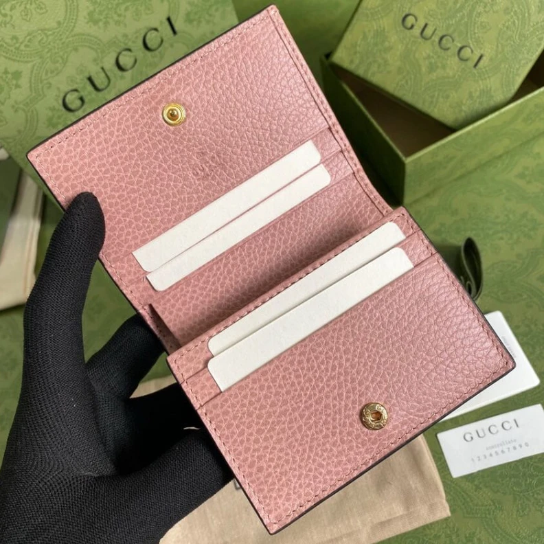 Top lv Snap clos Gucci GG Marmont Card Case Wallet
