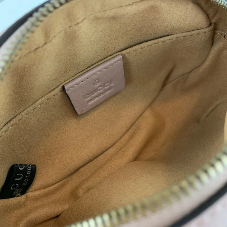 Kitlife Can be wo Gucci GG Marmont Matelasse Leather Belt Bag Nude Pink