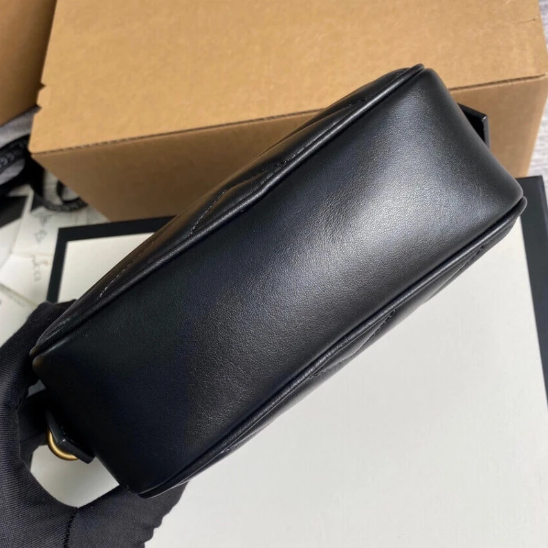 Kitlife ru Zip top c Gucci GG Marmont Matelasse Mini Bag Black