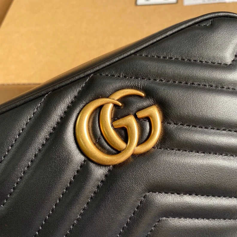 Kitlife ru Zip top c Gucci GG Marmont Matelasse Mini Bag Black