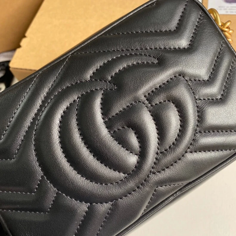 Kitlife ru Zip top c Gucci GG Marmont Matelasse Mini Bag Black