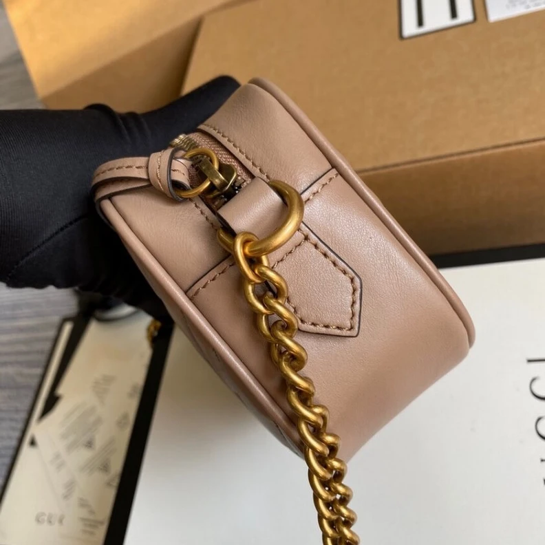 Replica bag 18 x 12 x Gucci GG Marmont Matelasse Mini Bag Nude Pink