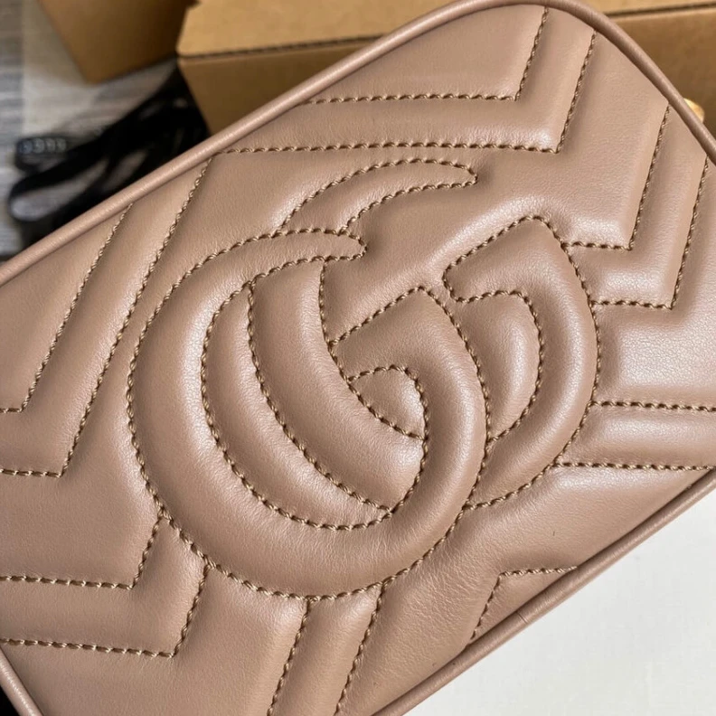 Replica bag 18 x 12 x Gucci GG Marmont Matelasse Mini Bag Nude Pink