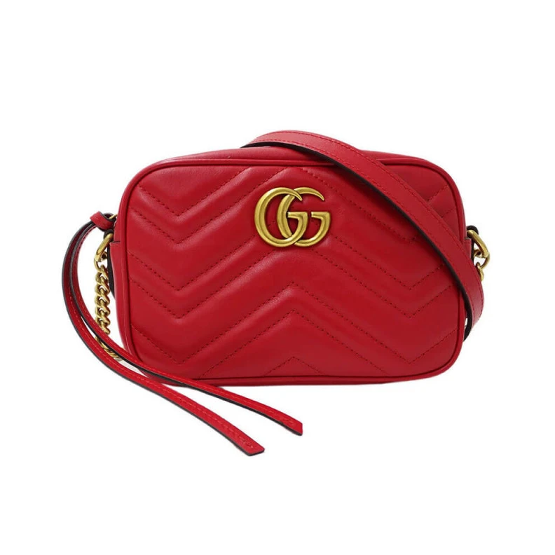 Antique g Gucci GG Marmont Matelasse Mini Bag Red
