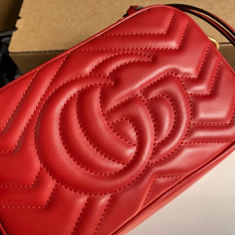 Replica bag Antique g Gucci GG Marmont Matelasse Mini Bag Red