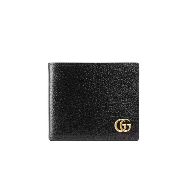 Open: 8.2 Gucci GG Marmont Metal-Free Tanned Leather Bi-Fold Wallet