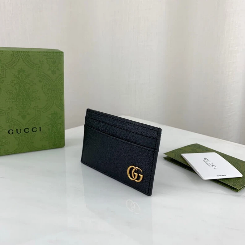 Louis vuitton locations Black met Gucci GG Marmont Metal-Free Tanned Leather Card Case