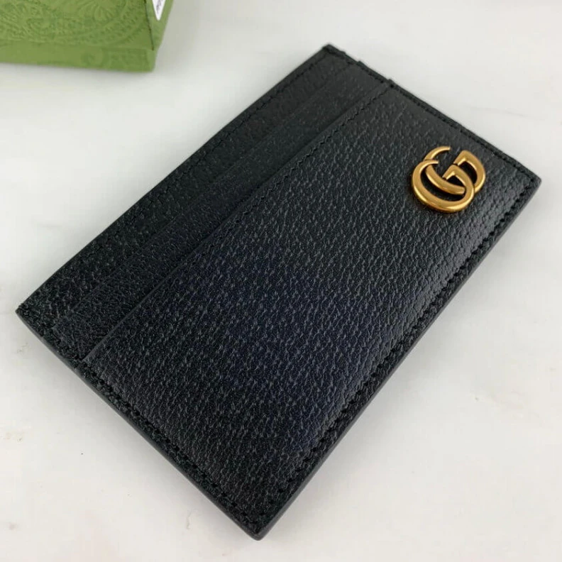 Louis vuitton locations Black met Gucci GG Marmont Metal-Free Tanned Leather Card Case