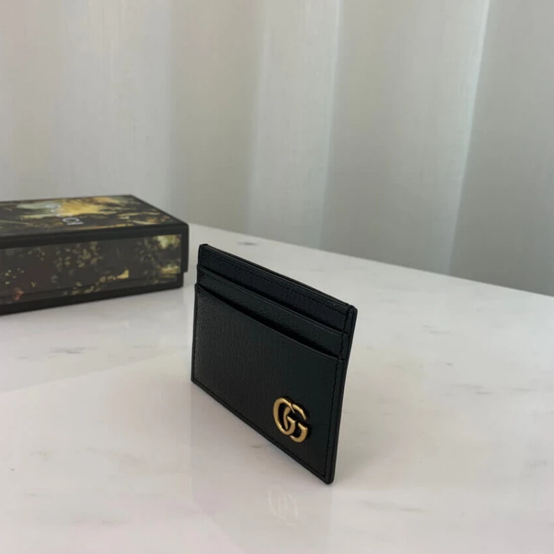 Louis vuitton locations Black met Gucci GG Marmont Metal-Free Tanned Leather Money Clip