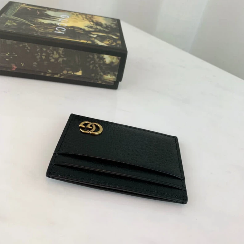Louis vuitton locations Black met Gucci GG Marmont Metal-Free Tanned Leather Money Clip