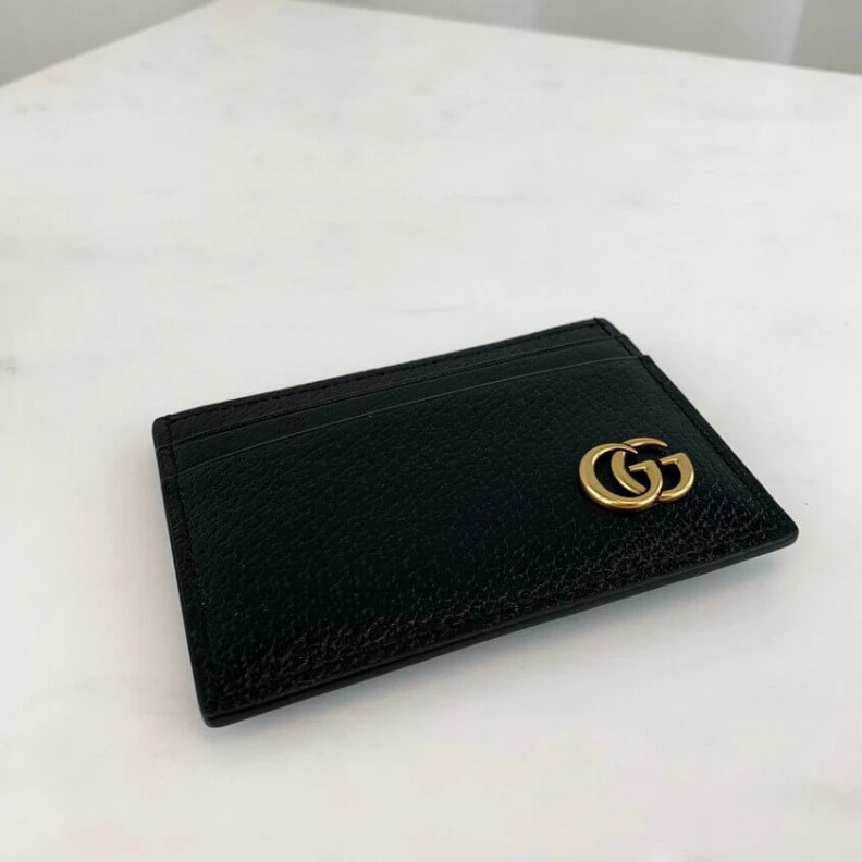 Louis vuitton locations Black met Gucci GG Marmont Metal-Free Tanned Leather Money Clip