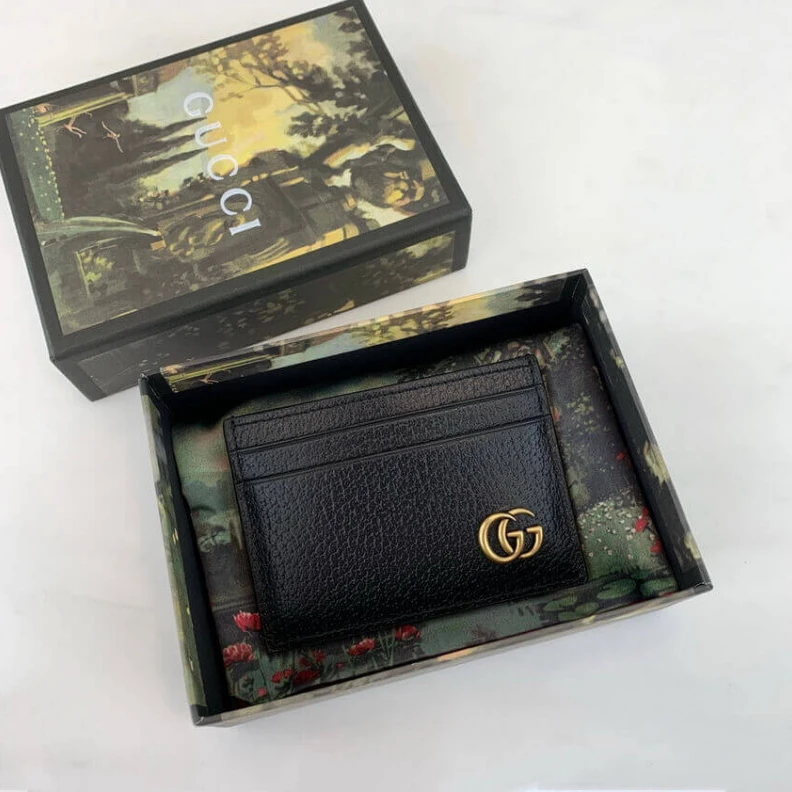 Louis vuitton locations Black met Gucci GG Marmont Metal-Free Tanned Leather Money Clip