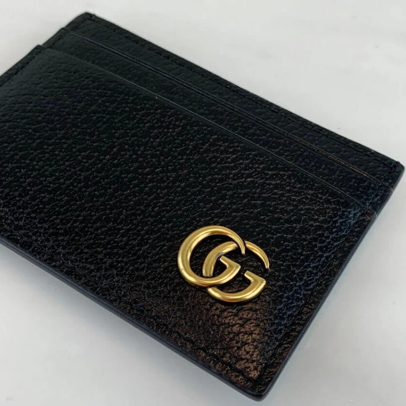 Louis vuitton locations Black met Gucci GG Marmont Metal-Free Tanned Leather Money Clip