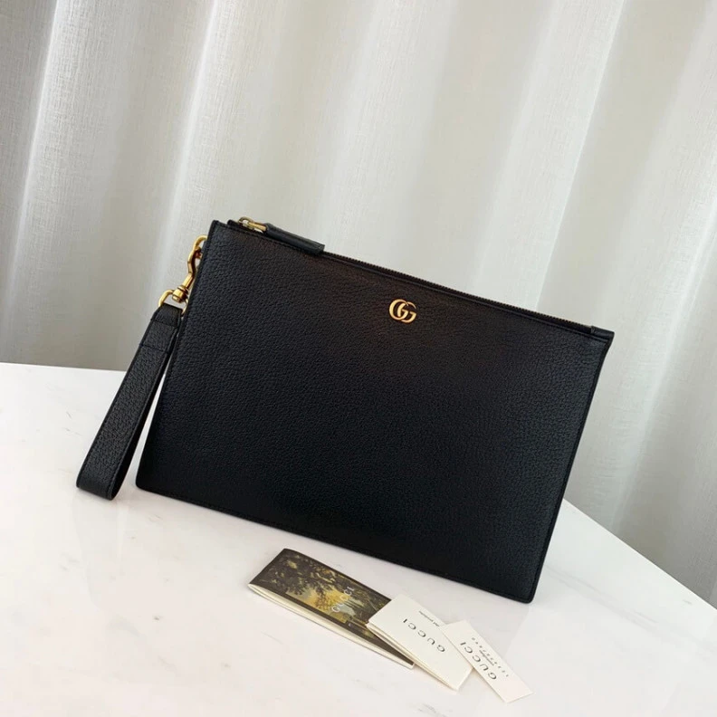 Kitlife ru Black met Gucci GG Marmont Metal-Free Tanned Leather Pouch