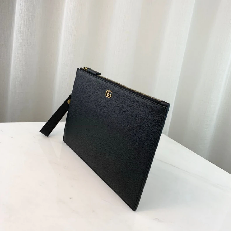 Kitlife ru Black met Gucci GG Marmont Metal-Free Tanned Leather Pouch