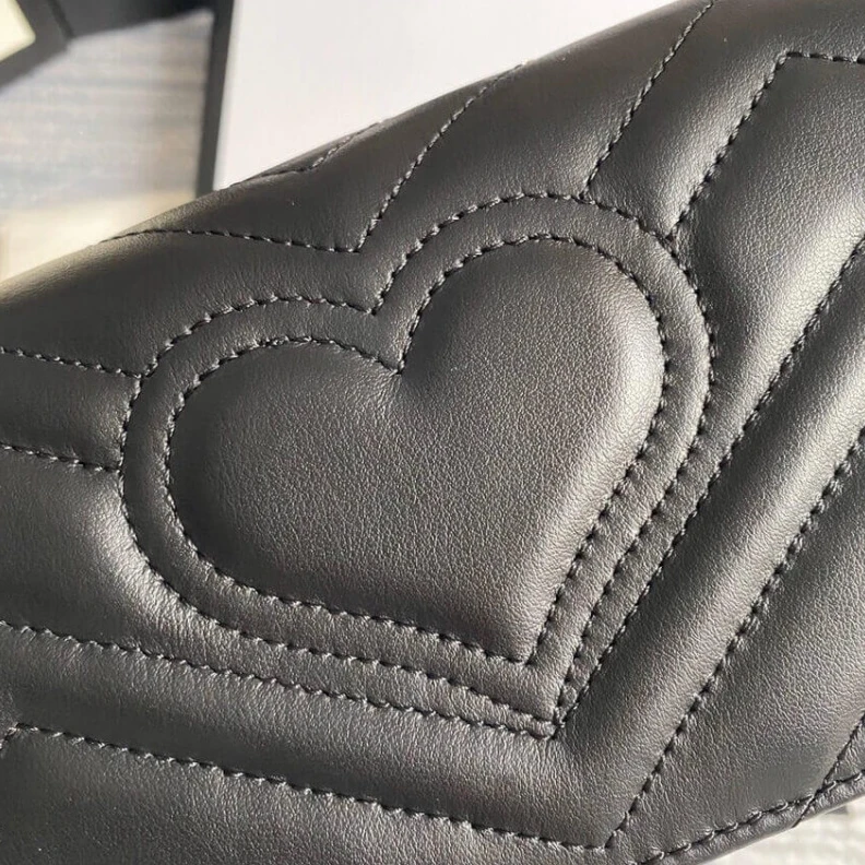 Kitlife The GG Mar Gucci GG Marmont Mini Bag In Black Leather