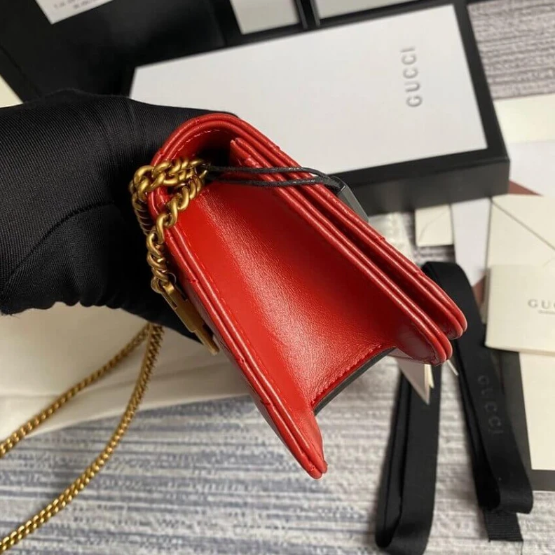 Kitlife ru Double G Gucci GG Marmont Mini Bag In Red Leather