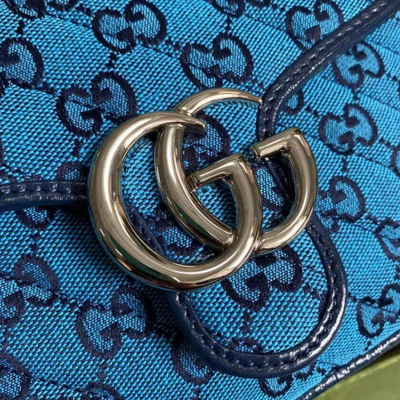 Kitlife ru Blue leat Gucci GG Marmont Multicolour Mini Top Handle Bag Blue