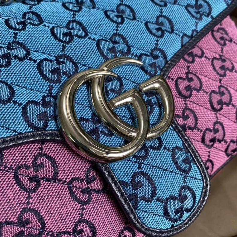 Top lv Diagonal Gucci GG Marmont Multicolour Small Shoulder Bag