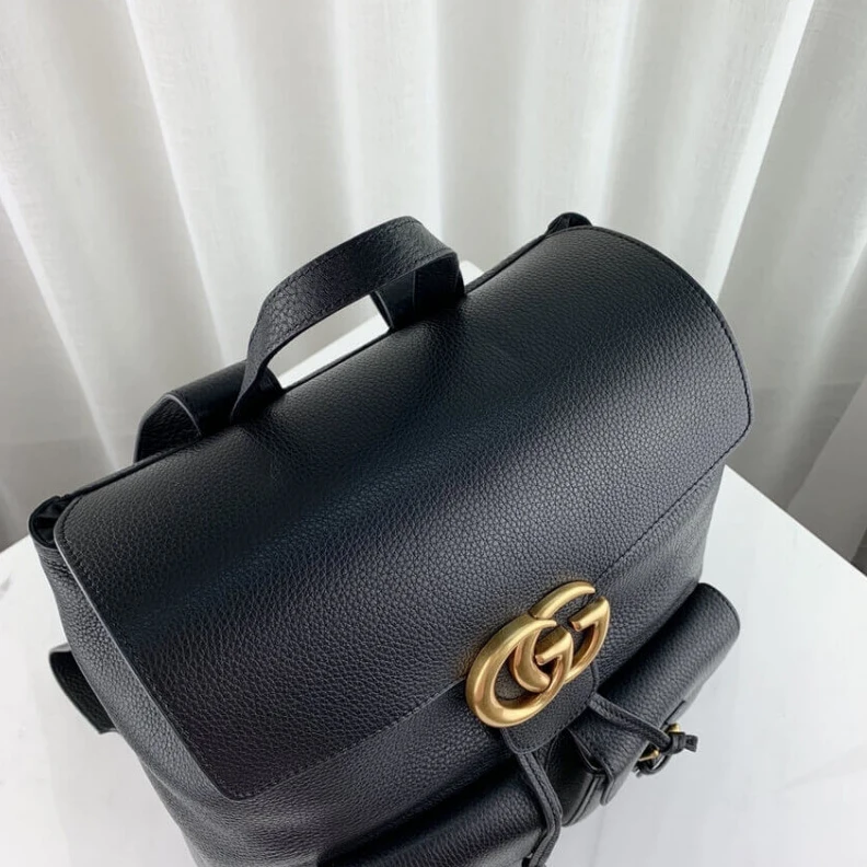 Lv belts replica W33 x H38 Gucci GG Marmont Rucksack Backpack Black