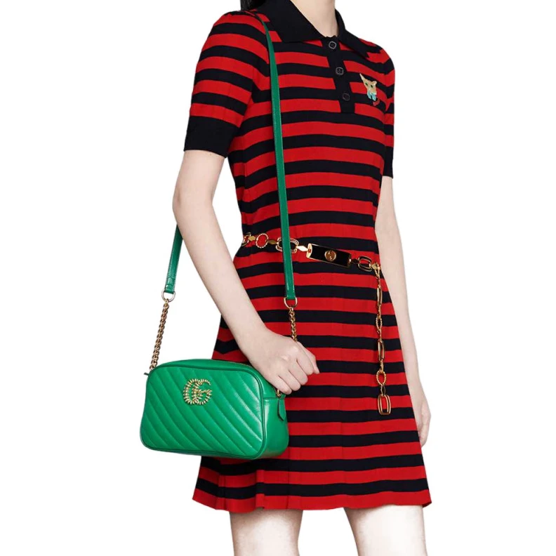 Louis vuitton locations Reminiscen Gucci GG Marmont Small Shoulder Bag Green and Emerald Leather