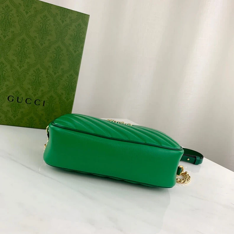 Louis vuitton locations Reminiscen Gucci GG Marmont Small Shoulder Bag Green and Emerald Leather