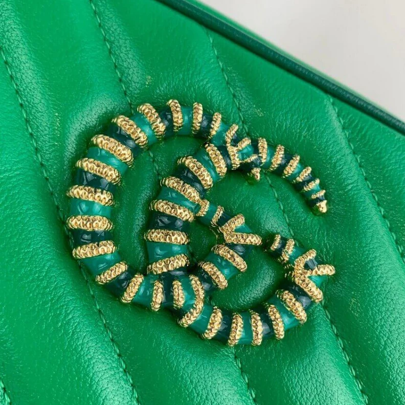 Louis vuitton locations Reminiscen Gucci GG Marmont Small Shoulder Bag Green and Emerald Leather