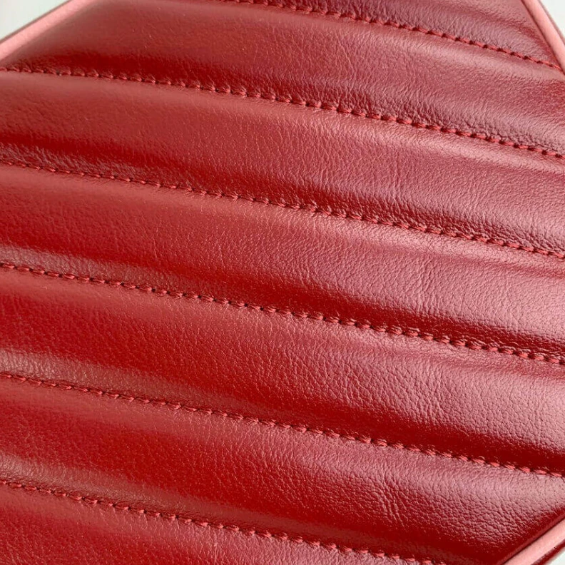 Replica bags Gucci GG Marmont Small Shoulder Bag Red and Emerald Leather