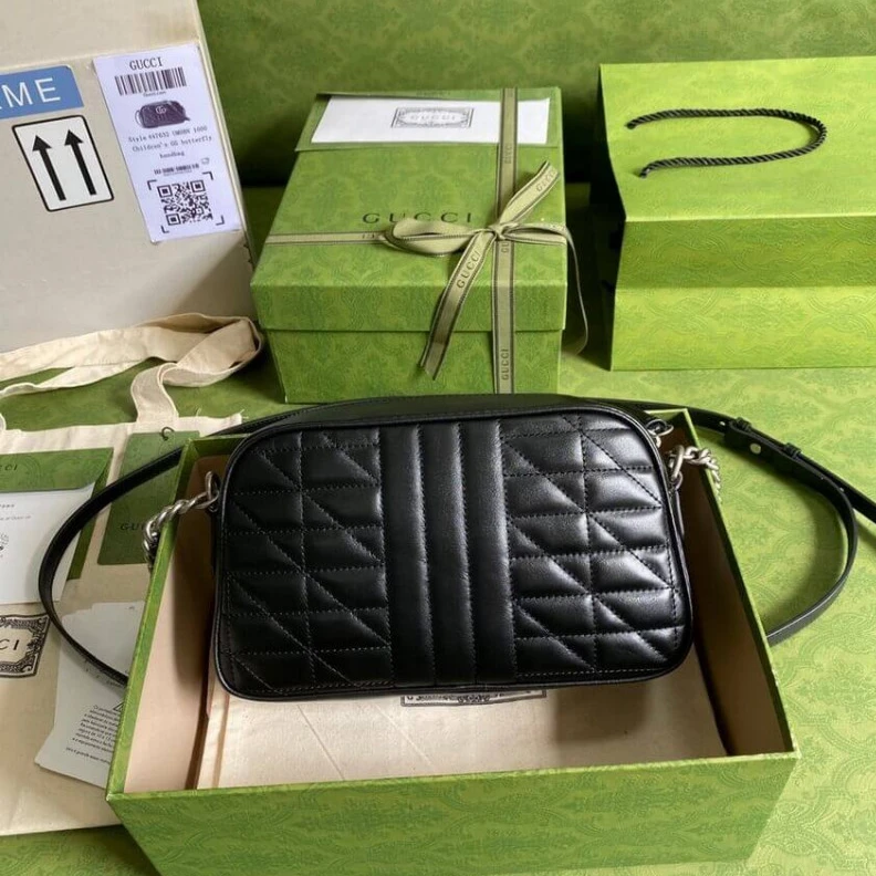 Kitlife ru Inside op Gucci GG Marmont Small Shoulder Bag in Black Leather