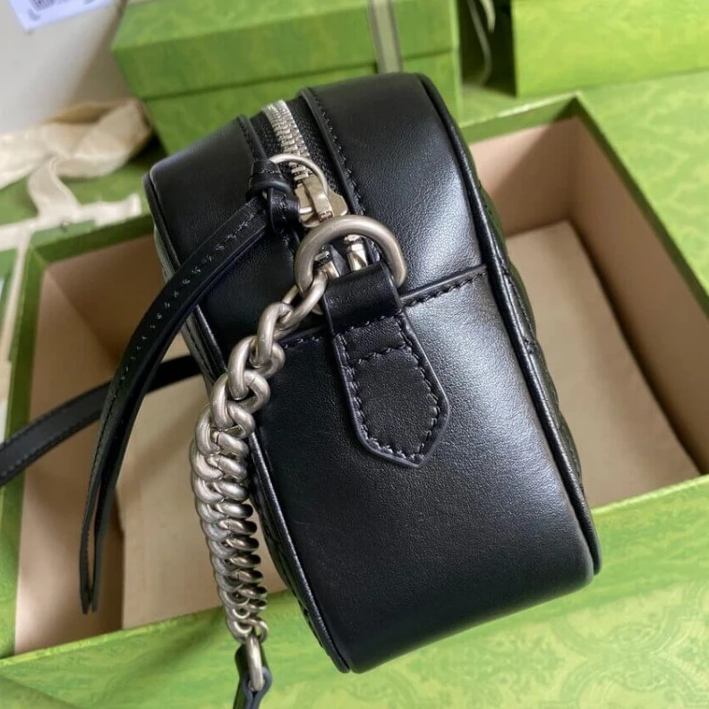 Kitlife ru Inside op Gucci GG Marmont Small Shoulder Bag in Black Leather