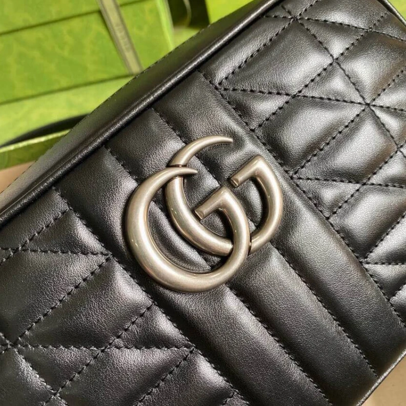 Kitlife ru Inside op Gucci GG Marmont Small Shoulder Bag in Black Leather