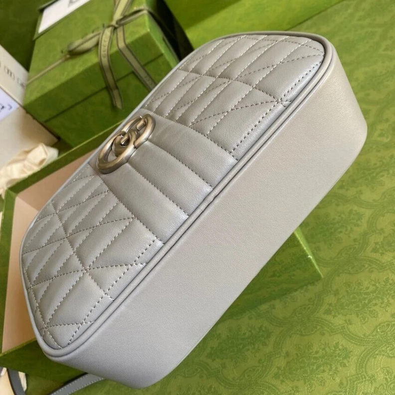Louis vuitton locations Antique s Gucci GG Marmont Small Shoulder Bag in Grey Leather