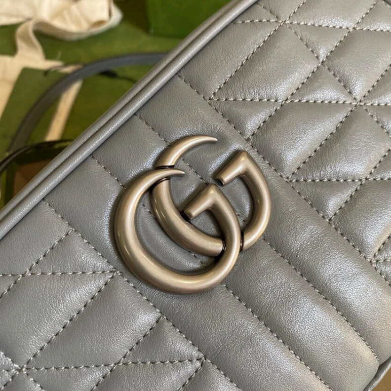 Louis vuitton locations Antique s Gucci GG Marmont Small Shoulder Bag in Grey Leather