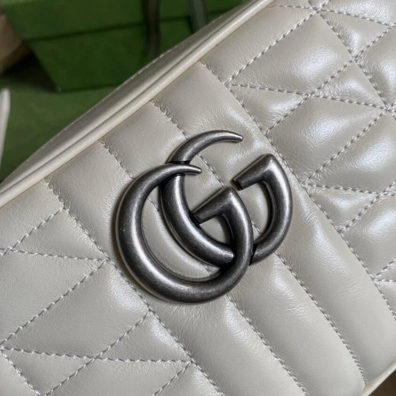 Louis vuitton locations White&nbs Gucci GG Marmont Small Shoulder Bag in White Leather